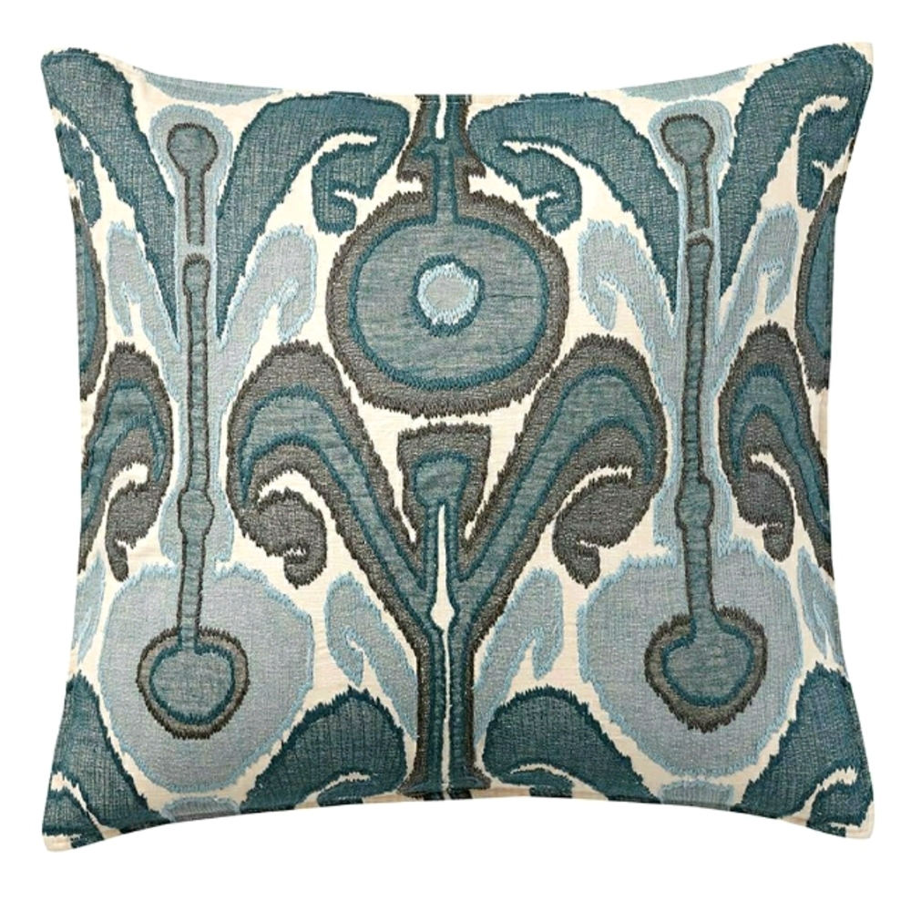 PotteryBarn Set of 2 Kenmare Ikat Blue  24 x 24